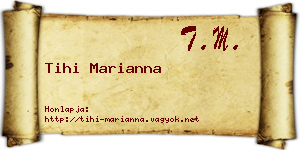 Tihi Marianna névjegykártya